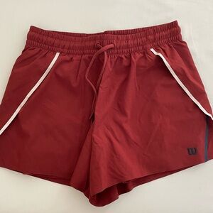 Wilson Women's Burgundy Athletic Shorts Tennis Pickleball Padel
